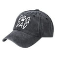 thumbnail image 1 of Men's Dog Dad Hat, Washed Adjustable Baseball Cap Dog Lover Hats, 1 of 4