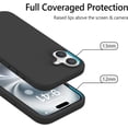 thumbnail image 3 of iPhone 16 Case, iPhone 16 Phone Case Liquid Silicone Gel Rubber Slim Phone Case Soft Anti-Scratch Durable Microfiber Lining Full Body Shockproof Protective Cover iPhone 16 6.1", Black, 3 of 14