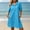 Blue women plus size sundress a1, variant on Uscallm Women Summer Plus Size Collared Button Down Mini Travel Dress Short Sleeve Flowy Casual Loose Fit Beach Vacation Sundress, Yellow S