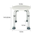 thumbnail image 3 of Kadyn Shower Stool Bath Bench with Adjustable Heights and Non-Slip Rubber for Safety and Stability, White, 3 of 7