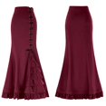 thumbnail image 1 of Vestido de sirena con volantes estilo steampunk victoriano para mujer de talla grande para cosplay de Halloween, 1 of 5