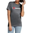 thumbnail image 2 of Funny Graphic Tee, I Heart Coffee T-Shirt for Women Men, Vintage Crew Neck Short Sleeve Summer Tops, Perfect Gift Vintage Pepper - 2X-Large, 2 of 5