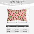 thumbnail image 4 of Lsque Strawberries Pattern Pillow Case – Soft & Cozy Throw Pillow Cover, Hypoallergenic Cushion Case for Sleeping Women with Envelope Closure-20"x30", 4 of 6