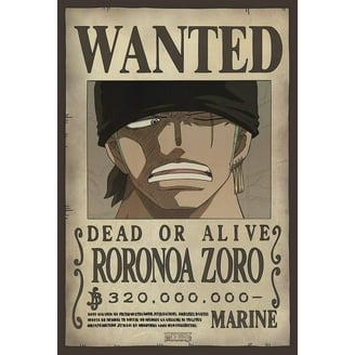 One Piece] Roronoa Zoro 1.1B Official Japan Mugiwara Wanted Poster