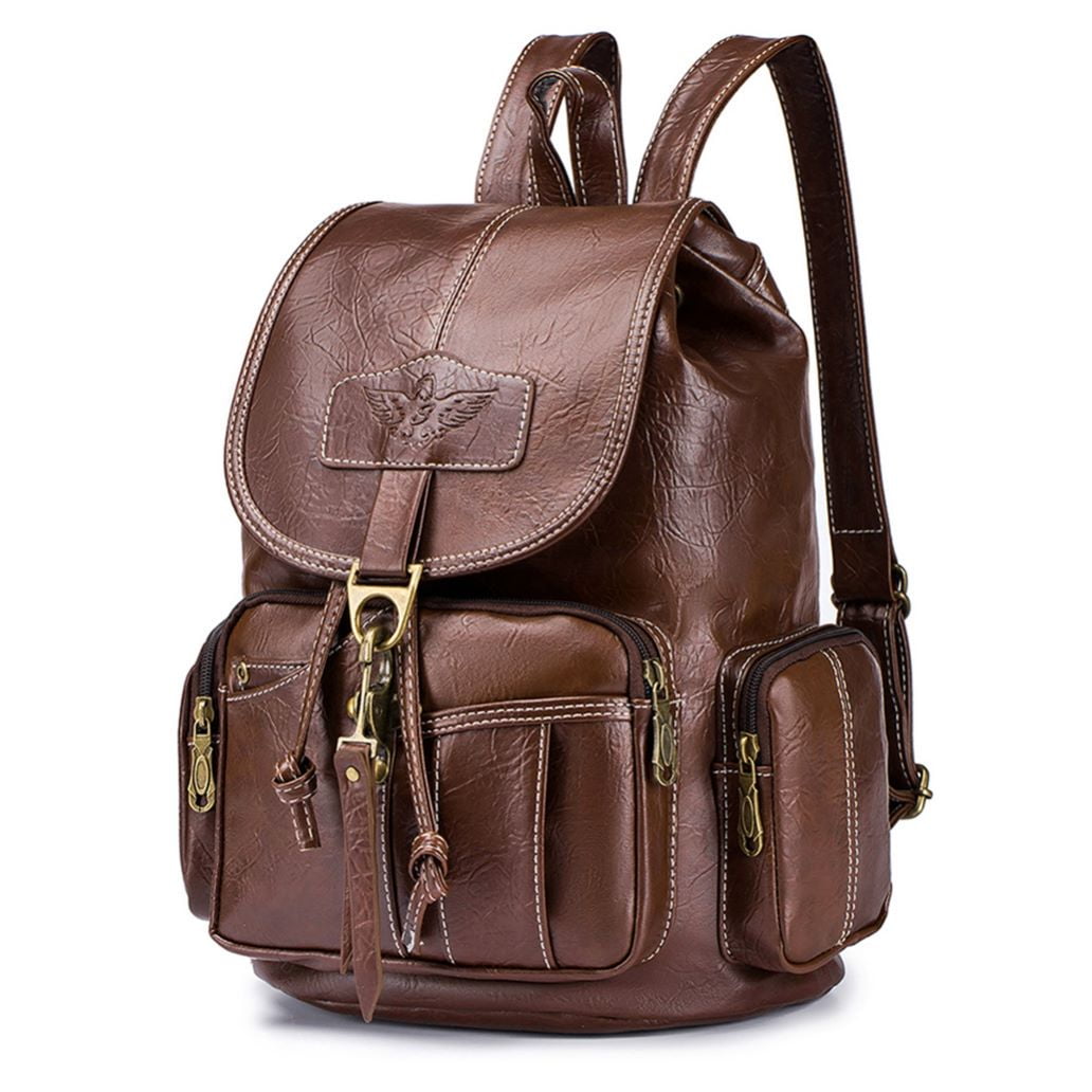 BAGZY Backpack Women Small Travel Backpack Leather Rucksack Bag Anti ...
