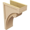 thumbnail image 5 of 8"W x 16"D x 24"H Classic Viola Rough Cedar Woodgrain TimberThane Corbel, Primed Tan, 5 of 6