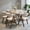 Walnut, variant on Barara King Mid-Century Modern Wooden Dining Chair Set of 2 with Sherpa Upholstered for Kitchen, Dining Room, Retro Style Decor Furniture, Black