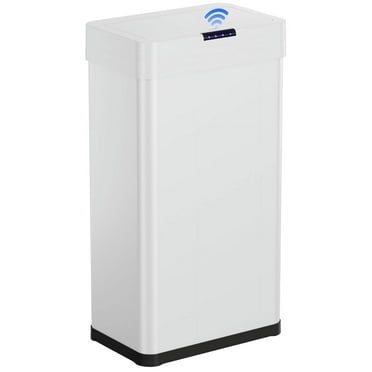LAZY BUDDY 21Gal Automatic Trash Can Motion Sensor Garbage Can Smart Waste Bin W/ Soft Close Lid, Stainless Steel Garbage Bin (Silver, 80L)
