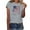 Gray#1, variant on Fartey Red White and Blue Shirts for Women American Flag Sunflower Graphic Tees 4th of July Short Sleeve Tops Independence Day Crew Neck T Shirt Army Green S
