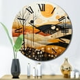 thumbnail image 3 of Designart "Meadow Bold Geometric landscapes II" Abstract Oversized Wall Clock, 3 of 5