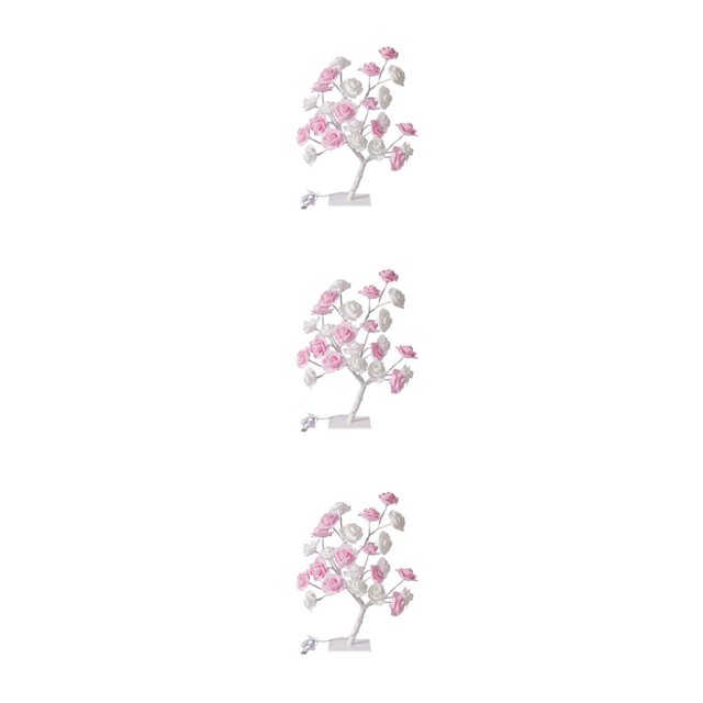 Wosthever Luces de árbol de rosas simuladas de ABS: ramas ajustables para diseños y formas personalizados perfectos para interiores y Type1 NO1