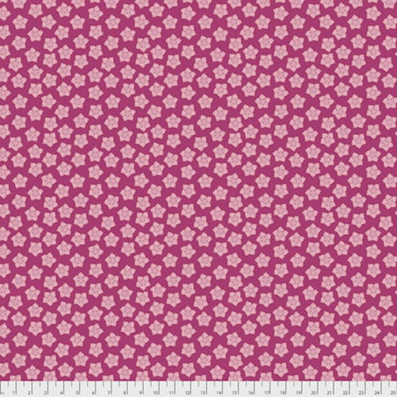 FreeSpirit Fabrics Corinne Haig Peacock Paradise Star Flowers Fuchsia Fabric by The Yard