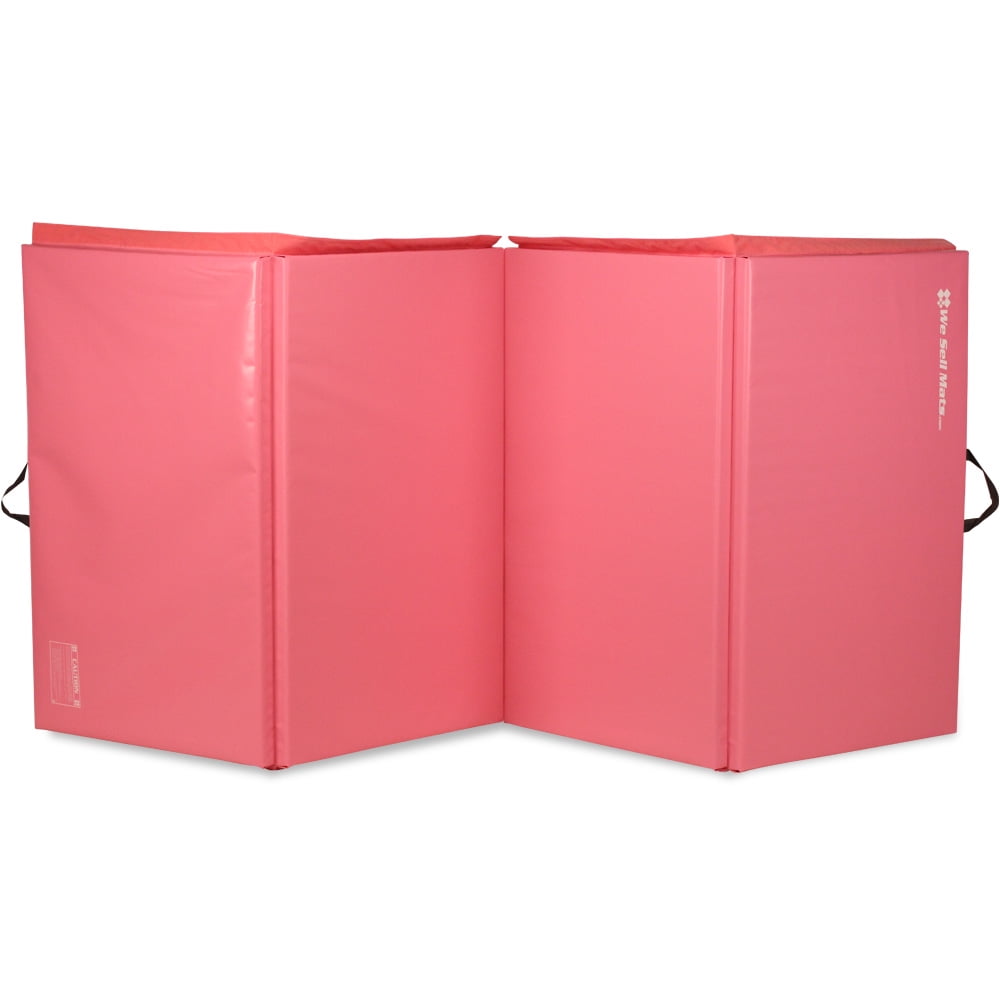 We Sell Mats Folding Personal Fitness Exercise Mat, 4' x 10' Pink