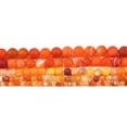 thumbnail image 5 of Nvzi 2 piezas de cuentas sueltas de estilo esmerilado con rayas naranjas, cuentas redondas, accesorios para pulseras y collares, 12 mm, 5 of 5