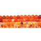 thumbnail image 5 of Xiao Hua piezas de cuentas sueltas de piedra natural a rayas naranjas estilo esmerilado, cuentas redondas de piedra natural, accesorios para pulseras y collares de 6 mm., 5 of 5