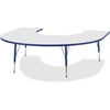 Jonti-Craft Kydz Activity Table - Horseshoe-Color:Gray/blue,Size:66" X 60" 24" - 31"