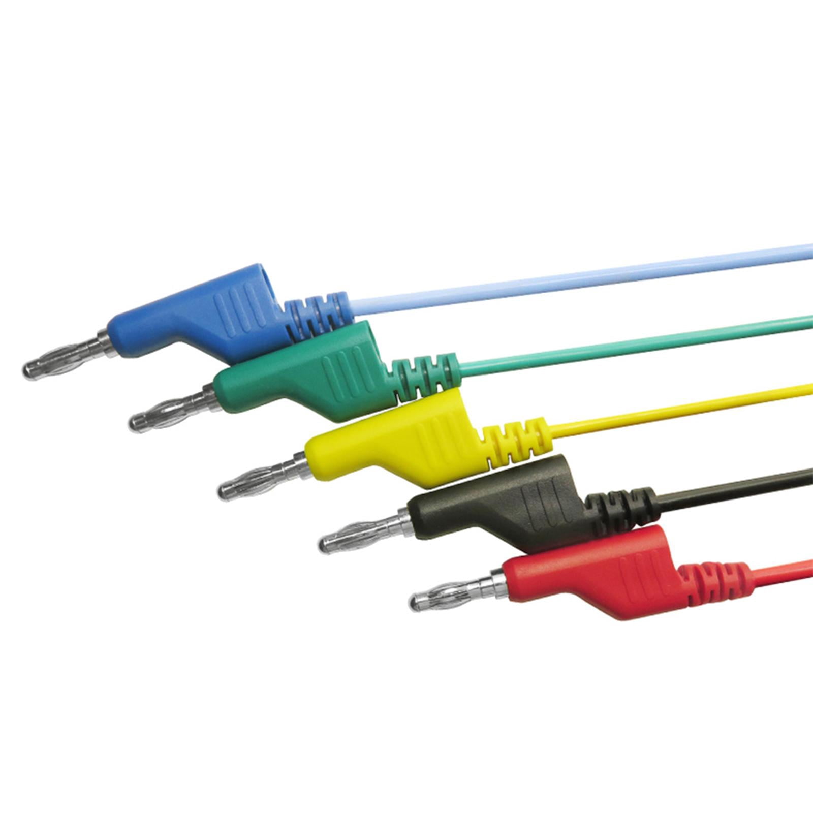 16 Adaptadores Banana Hembra-Hembra De 4mm Aislados, PVC Y Latón Niquelado, Con Caja (4 Colores)