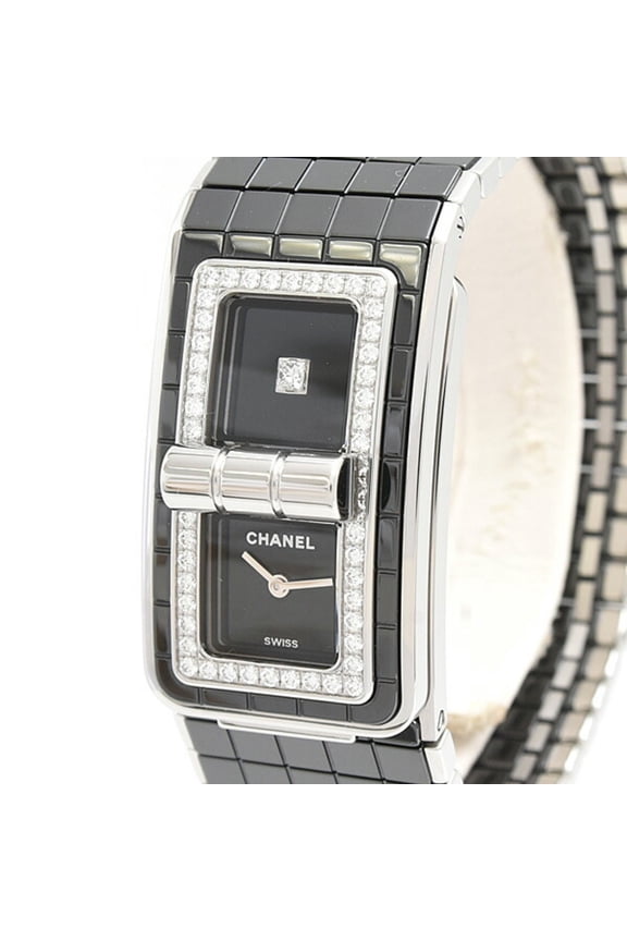 Pre-Owned Chanel Women's Code Coco Watch, Diamond Bezel, Battery-Operated, Black... (Good)