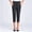 Black, variant on Drovellove Women's Plus Size Casual Loose Fit Straight Leg Capris with Pockets - Cotton Blend Ankle Length Pants for Spring, Summer, and Daily Wear