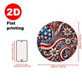 thumbnail image 3 of HengDidi 4th of July Patriotic Wall Decor - Circular Outdoor Hanging Ornament for Home, Garden & Front Door Durable 2D Design Outdoor Home Circular Decoration Pendant Wall Decoration Pendant, 3 of 8