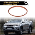 thumbnail image 3 of Unique Bargains 4 Pcs AC Vent Dashboard Decoration Rings for Toyota Tacoma 2016-2021 Air Conditioner Air Outlet Vent Cover Ring Decoration Aluminum Alloy Orange, 3 of 6