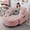 Pink, variant on Ywen Oversized Curved Chaise Lounge Chair Indoor with Ottoman, 54.8" Cloud Boneless Reading Chair Soft Chenille Circle Couch for Living Room, Apartroom, Bedroom, Black