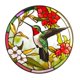 thumbnail image 3 of Calcomanía para ventana, pegatina de colibrí para vidrio, redonda, decoración del hogar, PVC, decoración de pared teñida Estilo A, 3 of 9