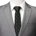 thumbnail image 2 of Golf Course Black Silk Men's Tie, 2 of 5