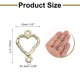 thumbnail image 2 of Uxcell 100Pcs Aleación de Pendientes de Bisel Abierto, Colgante de Marco Hueco en Forma de Corazón, Dorado, 2 of 6