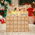 thumbnail image 5 of Honmine Wooden Advent Calendar with LED Lights, 24 Day Countdown to Christmas, Festive Desktop Decoration for Home, Office, Holiday Gift and Craft, 5 of 5