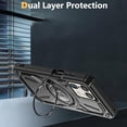 thumbnail image 5 of for Motorola Edge 50 Ultra/Moto X50 Ultra  Case with 360° Ring Kickstand, Dual Layer Military Grade Heavy Duty Shockproof Protection Phone Case Cover for Motorola Edge 50 Ultra. SHJ-Black, 5 of 7
