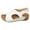 White, variant on LUOGENLI Female Sandals for Women Heel Ladies Summer Retro Solid Colour Leather Slope Heel Thick Bottom Fish Mouth Sandals Womens Sandals with Back Strap Comfortable 40