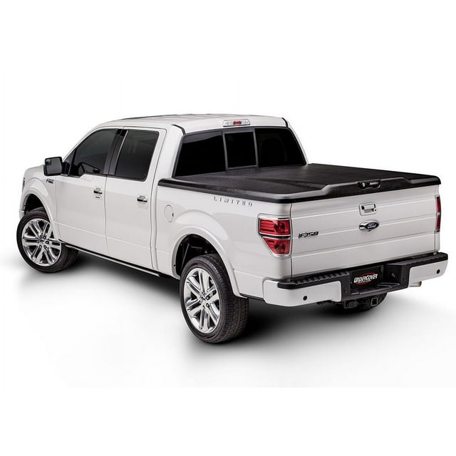 Fits 2009-2014 Ford F-150 UnderCover Tonneau Cover UC2148 Elite; Tilt-Up; Lockable; Textured Black; ABS Composite Material