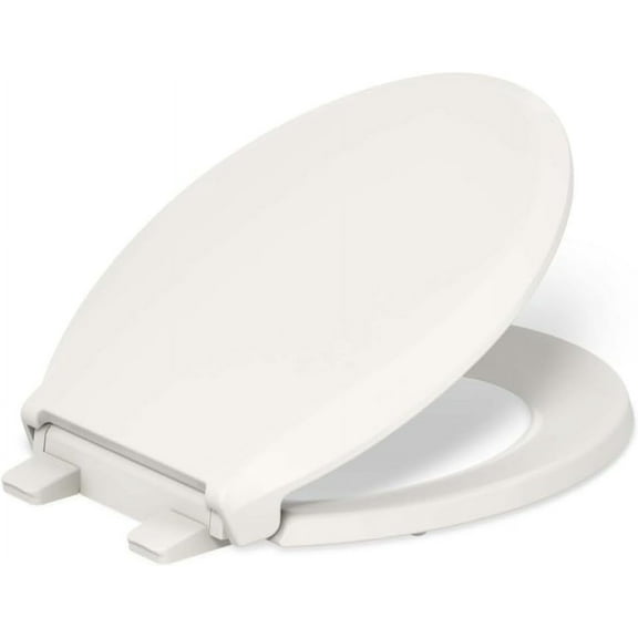 EnjinZZ 4639-RL-96 Cachet ReadyLatch Quiet-Close Round Toilet Seat, Soft Close Lid, Round Toilet Seat, Biscuit