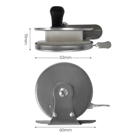 Winter Ice Fishing Reel Metal Spinning Wheel Heavy Duty Lightweight Fly Fishing Rod and Reel Combo 7.00 x 6.00 x 3.00 inches / 17.78 x 15.24 x 7.62 cm (Adult)