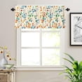 thumbnail image 6 of Floral Window Valances Colorful Leaves Valance Kitchen Curtains with Rod Pocket Window Treatment Short Curtain Panels for Bedroom Living Room Farmhouse 54" X 18", 6 of 6