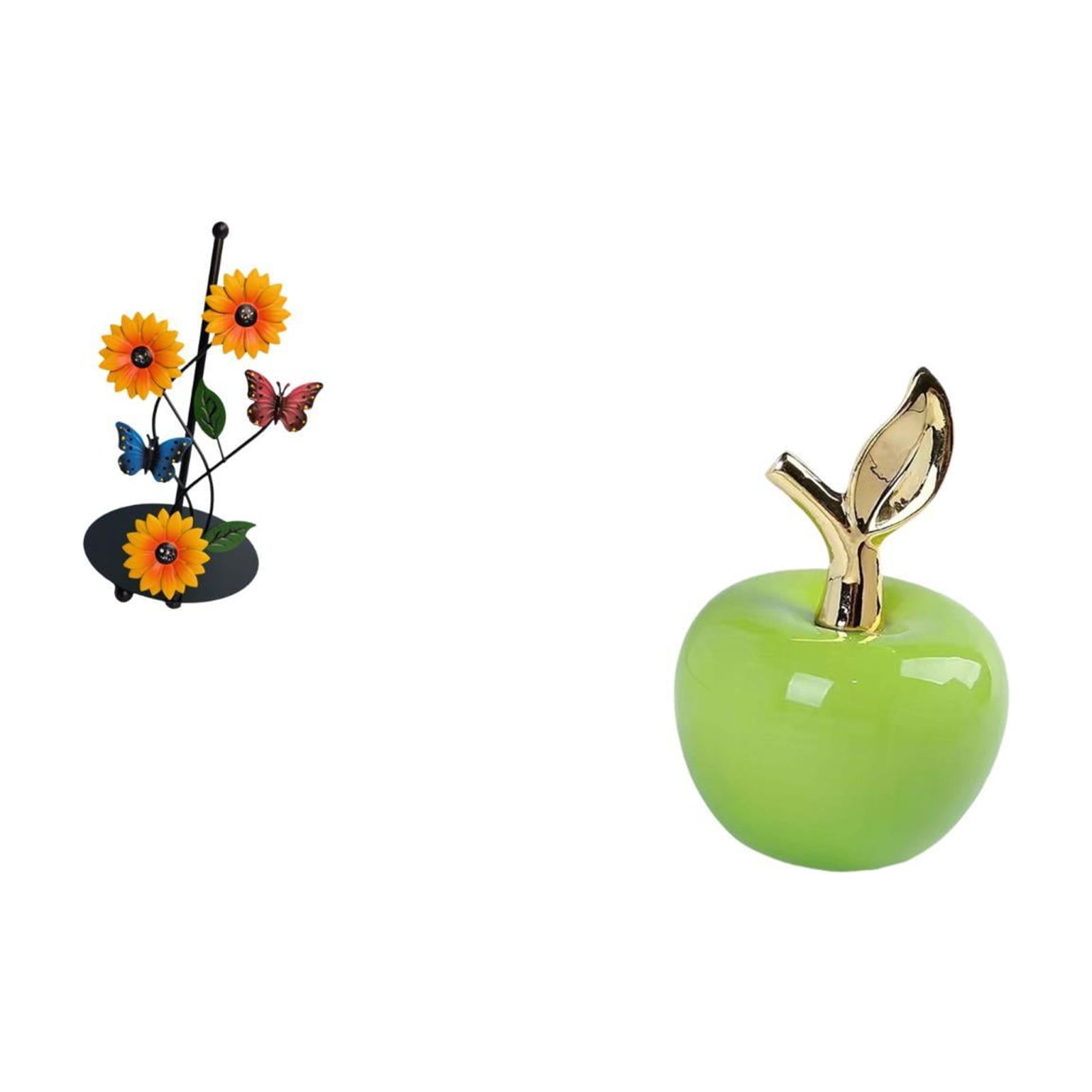 Fiocias Toilet Paper Holder Paper Towel Holder Countertop Kitchen Roll Holders Standing Statue Artificial Fruit Sculpture Crafted From Iron And Cerami
