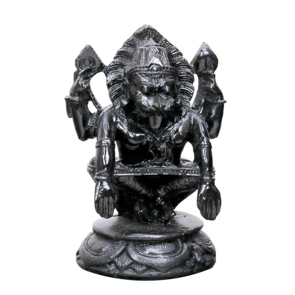 Sri Krishna Culture- Small Narsimha Murti-Black Colour-Hindu God and Goddess Idol/Statue/Murti/Figurine(3")-Polyster Resin