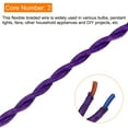 thumbnail image 3 of Unique Bargains Twisted Cloth Covered Wire 2 Core 18AWG 3.0m/9.84ft,Electrical Cable,Purple, 3 of 5