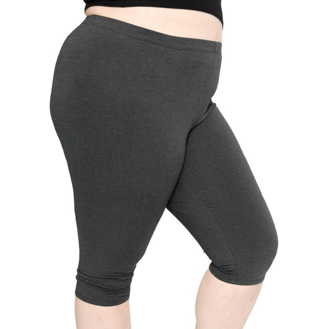 Stretch Is Comfort Women's Plus Size Knee Length Leggings| Adult X-Large - 7x