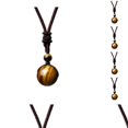 thumbnail image 1 of Guardurnaity Collar de piedra Natural a la moda para hombre, colgante de bola portátil para banquete de fiesta, diseño Simple, adorno de joyería Tipo 1 10piezas, 1 of 6