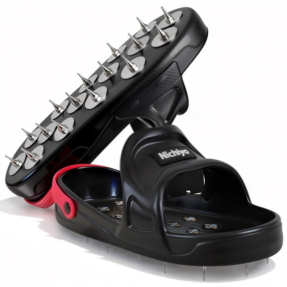 Nichiyo Spike Shoes for Epoxy Floor and Resinous Coatings, with Secure Anti-Slip Straps, Safe Walking on Leveling Compounds (DX-6B)