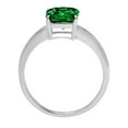 thumbnail image 3 of 2.5 ct Asscher Cut Simulated Emerald Solitaire 18K White Gold Womens Engagement Ring, 3 of 4