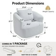 thumbnail image 3 of Jopath 360°Swivel Chair with Soft Pillow, Teddy Fleece High-Resilience Sponge Single Sofa for Living Room Bedroom Apartment White, 3 of 9