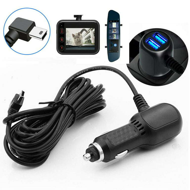 10ft USB Car Charger Power Cord for DBPOWER 2.7" HD Dash Cam DVR Camera  Recorder
