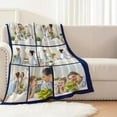 thumbnail image 5 of Custom Blanket with Picture, Customized Throw Photo Blankets Personalized Birthday Gifts for Women, Mother in Law, Grandma Family Anniversary Christmas - 9 Photos Collage, 5 of 6