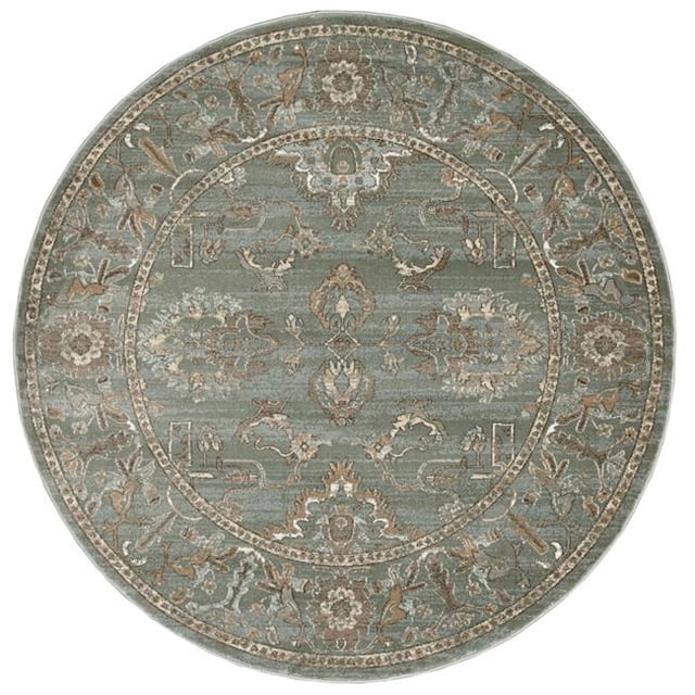 Radici USA 3562-0054-GREEN 5 Pi Colosseo Rond Traditionnel Oriental Vintage Zone Rug&44; Vert