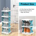 thumbnail image 2 of 5 Tier Narrow Shoe Racks, Space Saving Shoe Organizer, Multi-Purpose Vertical Shoe Storage for Entryway Bedroom Living Room Kitchen Bathroom, Easy Installation, Freely Combination, 2 of 5
