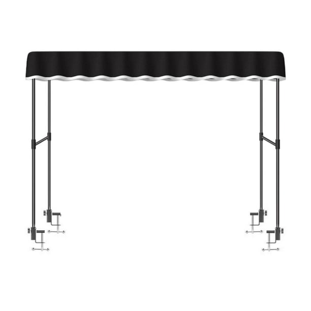 Toldo de carrito de carro, toldo de carrito de puestos, multipropósito, copa de refugio ajustable de altura para el picnic de campamento de la playa negro