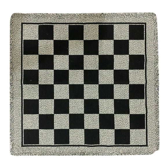 JZROCKER Home 3 in 1 Giant Checkers Set Game Rug Board Game with Reversible Game Mat